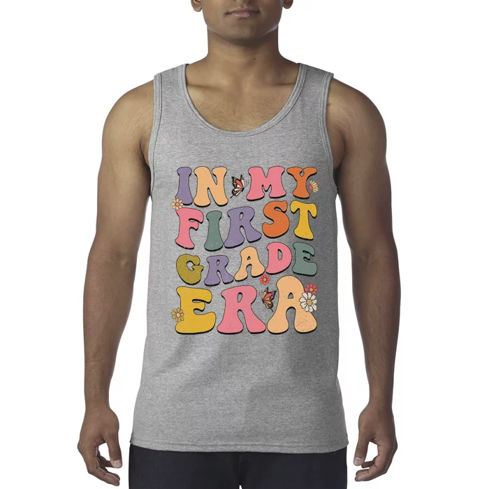 Groovy First Grade Back To School Design Tank Top