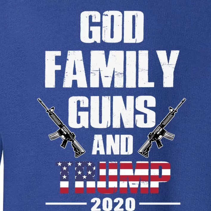 God Family Guns And Trump 2020 2nd Adt And Jesus Christ Gift Toddler Sweatshirt