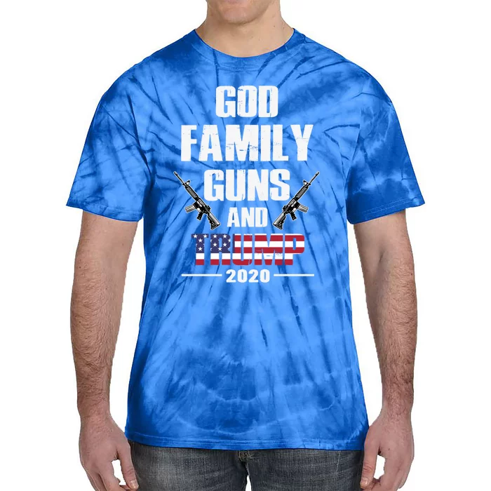 God Family Guns And Trump 2020 2nd Adt And Jesus Christ Gift Tie-Dye T-Shirt