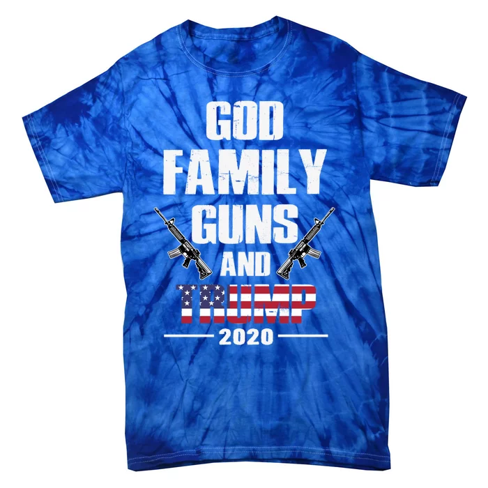 God Family Guns And Trump 2020 2nd Adt And Jesus Christ Gift Tie-Dye T-Shirt