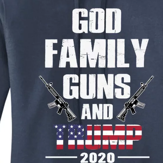 God Family Guns And Trump 2020 2nd Adt And Jesus Christ Gift Women's Pullover Hoodie