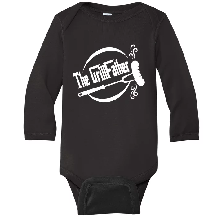 Grill Father , Grill , Bbq Party Baby Long Sleeve Bodysuit