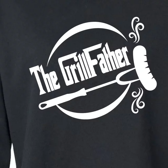 Grill Father , Grill , Bbq Party Cropped Pullover Crew