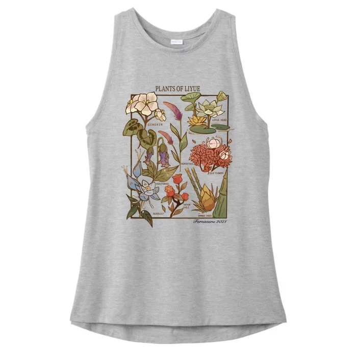 Genshin Flower Ladies Tri-Blend Wicking Tank