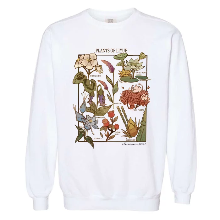 Genshin Flower Garment-Dyed Sweatshirt