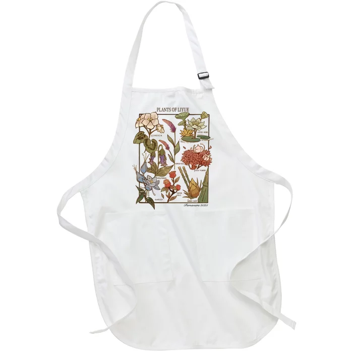 Genshin Flower Full-Length Apron With Pocket