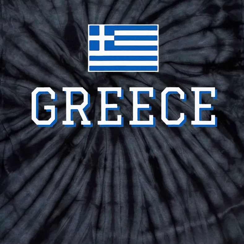 Greece Flag Greek Flag Greece Souvenir Tie-Dye T-Shirt