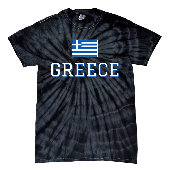 Greece Flag Greek Flag Greece Souvenir Tie-Dye T-Shirt