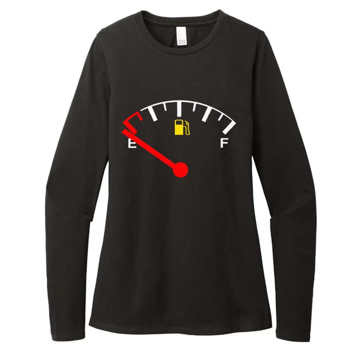 Gas Fuel Gauge Car Truck Empty Full Tank Womens CVC Long Sleeve Shirt