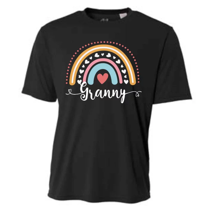 Grandma Funny Gift For Grandma Cute Granny Rainbow Mothers Day Gift Cooling Performance Crew T-Shirt