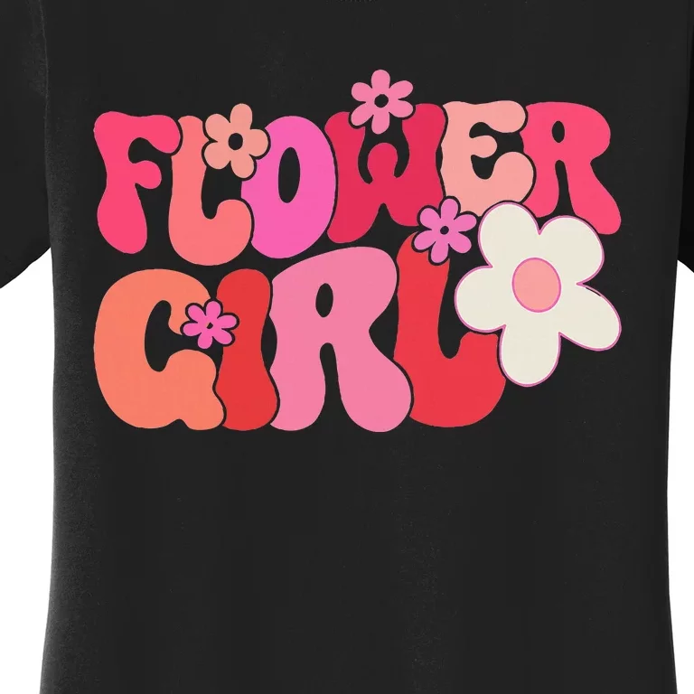 Groovy Flower Girl A Bridesmaid Proposal Flower Women's T-Shirt