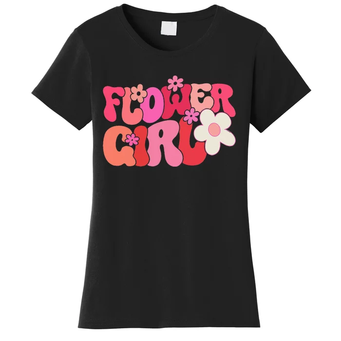 Groovy Flower Girl A Bridesmaid Proposal Flower Women's T-Shirt