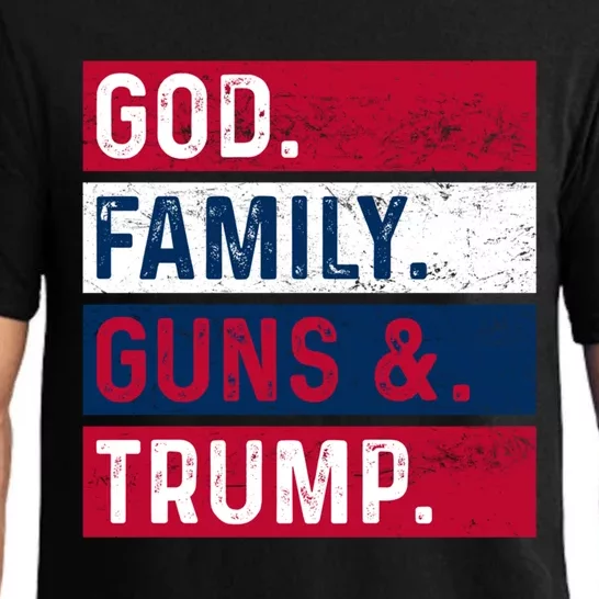 God Family Guns And Trump Gift Pajama Set