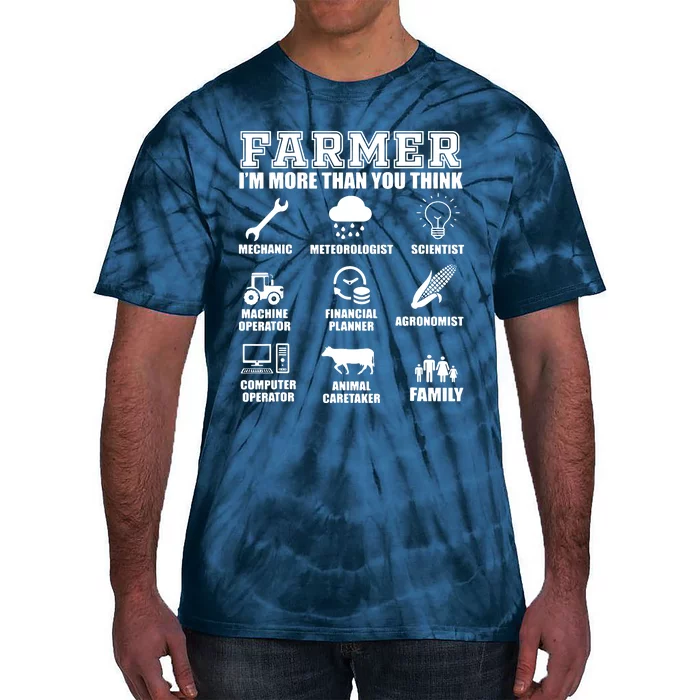 Great Farmer Gift Tractor Farm Cattle Arable Farming Tie-Dye T-Shirt