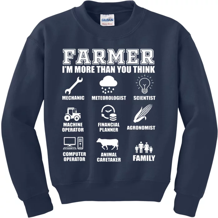 Great Farmer Gift Tractor Farm Cattle Arable Farming Kids Sweatshirt