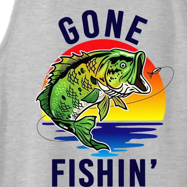 Gone Fishing Ladies Tri-Blend Wicking Tank