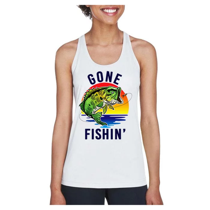 Gone Fishing Women's Racerback Tank