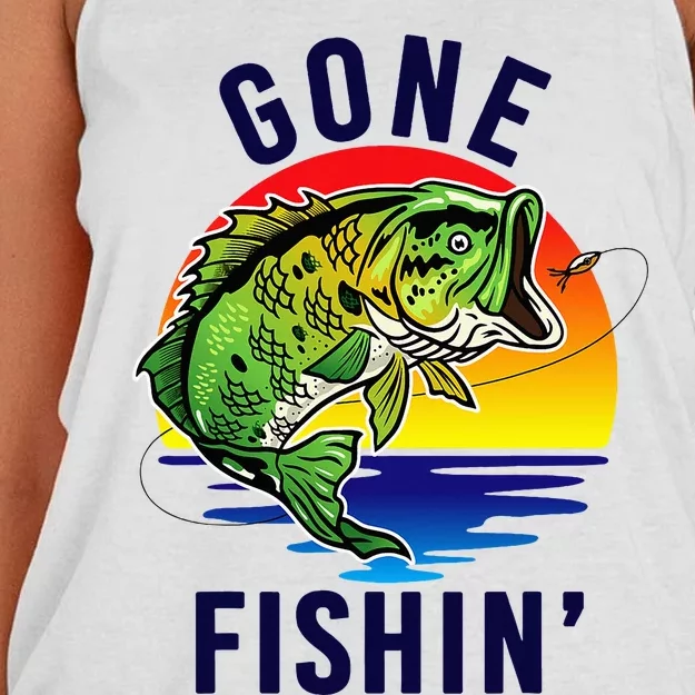 Gone Fishing Women's Knotted Racerback Tank