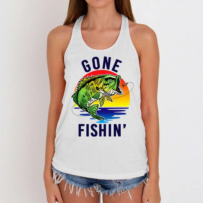 Gone Fishing Women's Knotted Racerback Tank