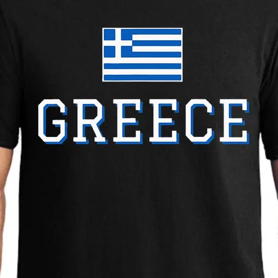 Greece Flag Greek Flag Greece Souvenir Pajama Set