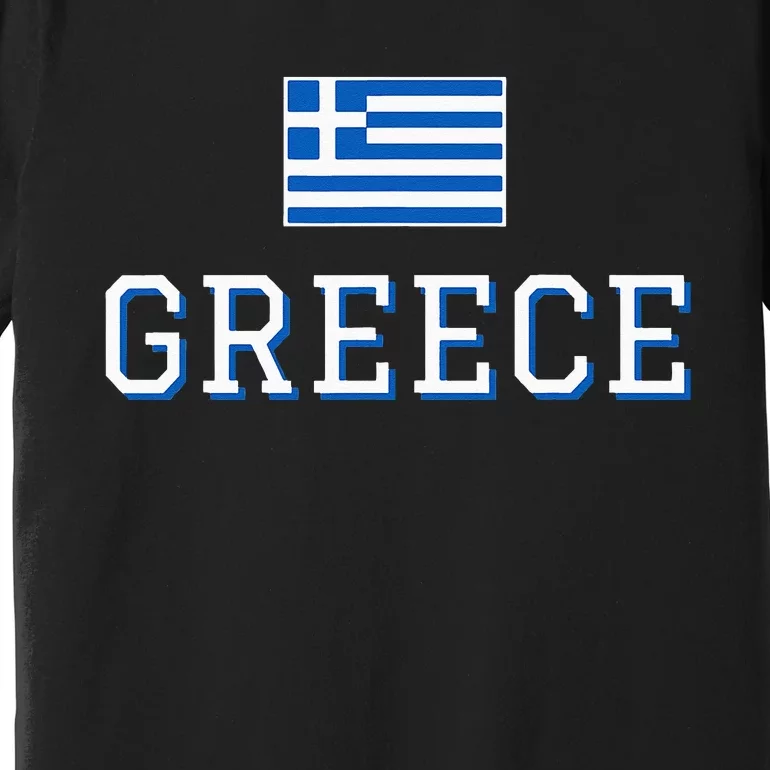 Greece Flag Greek Flag Greece Souvenir Premium T-Shirt