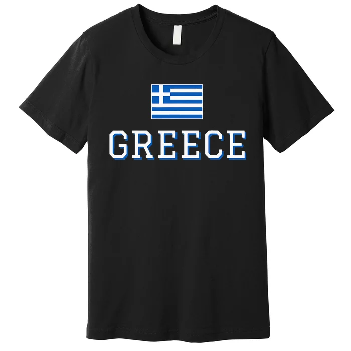 Greece Flag Greek Flag Greece Souvenir Premium T-Shirt