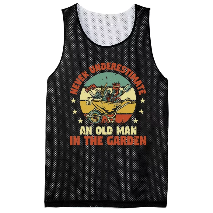 Gardener Funny Gardening An Old Man In The Garden Plant Mesh Reversible Basketball Jersey Tank