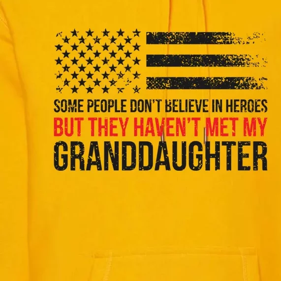 Granddaughter Firefighter Grandpa Of A Firefighter Cute Gift Premium Hoodie