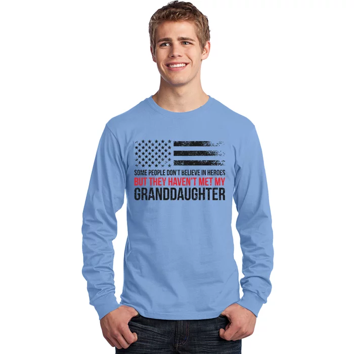 Granddaughter Firefighter Grandpa Of A Firefighter Cute Gift Long Sleeve Shirt