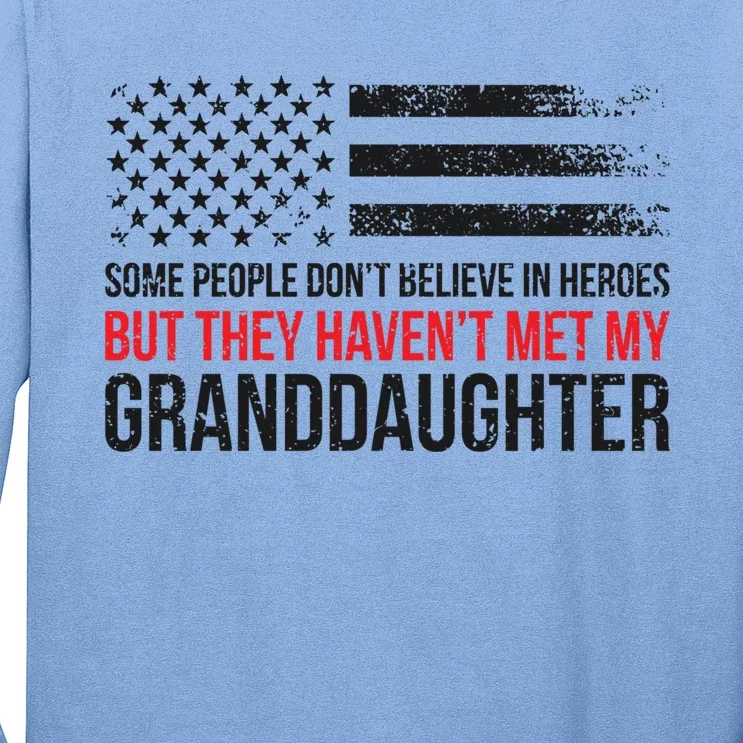 Granddaughter Firefighter Grandpa Of A Firefighter Cute Gift Long Sleeve Shirt