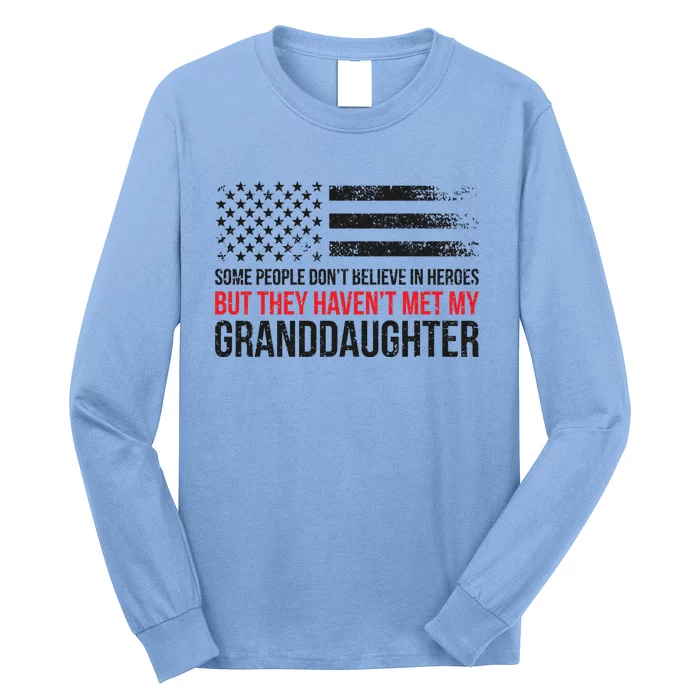 Granddaughter Firefighter Grandpa Of A Firefighter Cute Gift Long Sleeve Shirt