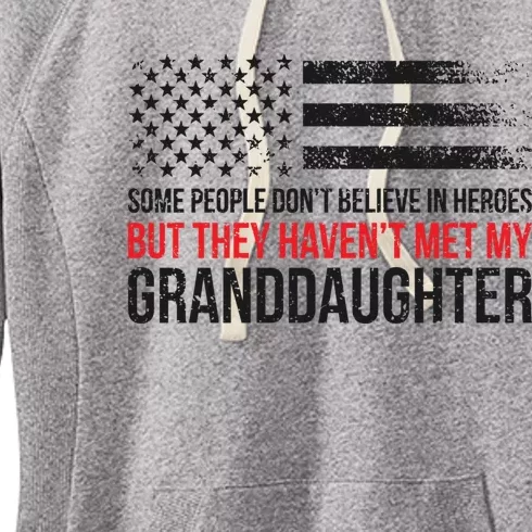 Granddaughter Firefighter Grandpa Of A Firefighter Cute Gift Women's Fleece Hoodie