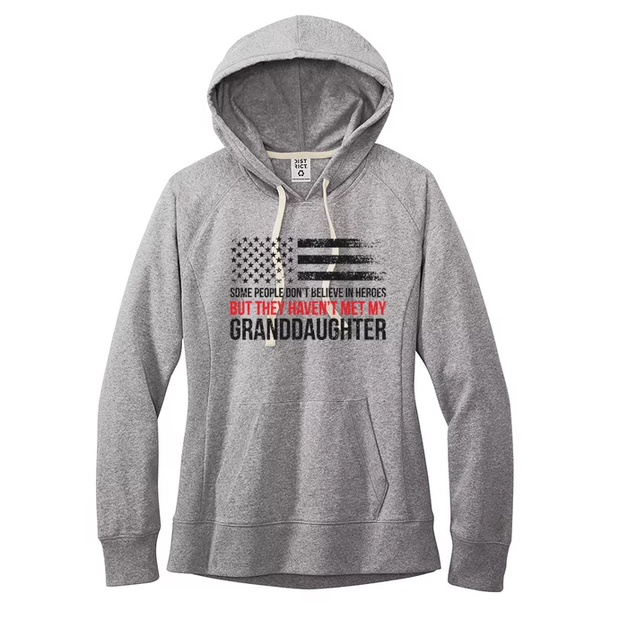 Granddaughter Firefighter Grandpa Of A Firefighter Cute Gift Women's Fleece Hoodie