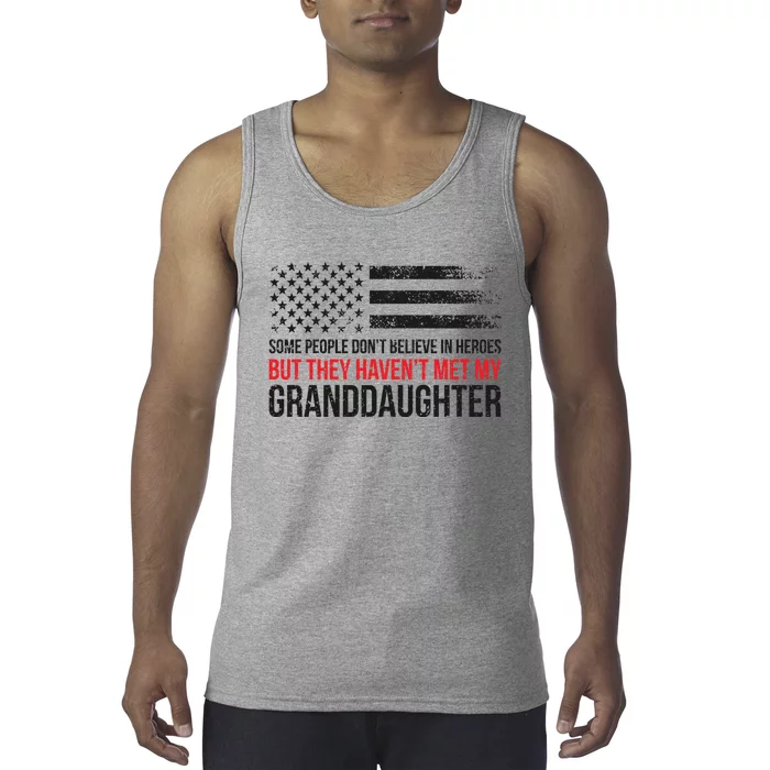 Granddaughter Firefighter Grandpa Of A Firefighter Cute Gift Tank Top