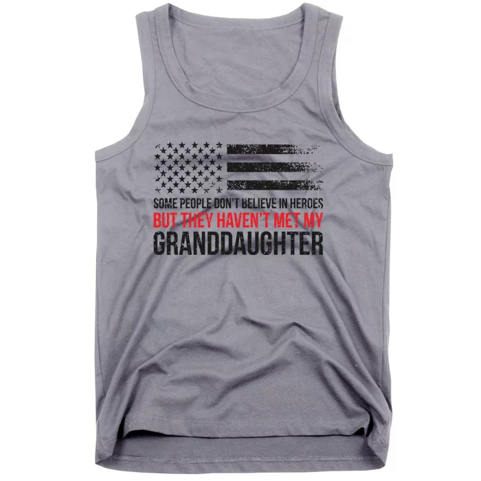 Granddaughter Firefighter Grandpa Of A Firefighter Cute Gift Tank Top