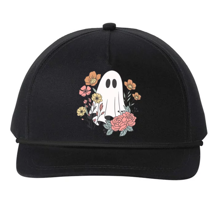 Ghost Floral Snapback Five-Panel Rope Hat