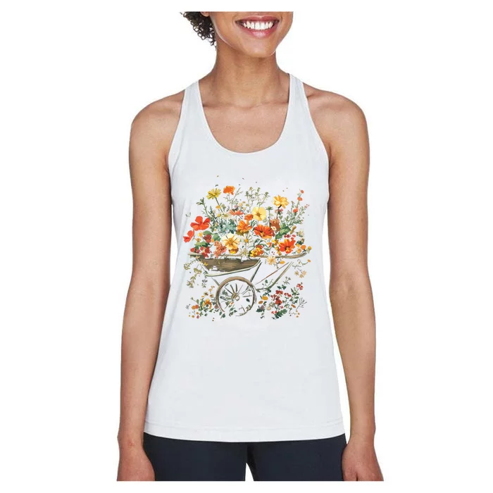 Gardening Funny Gardener Women Garden Lover Plant Women's Racerback Tank