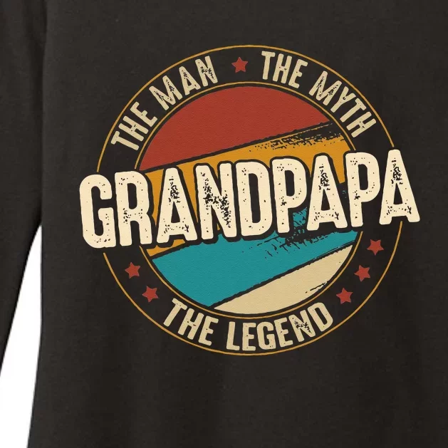 Grandpapa From Grandchildren Grandpapa Myth Legend Womens CVC Long Sleeve Shirt