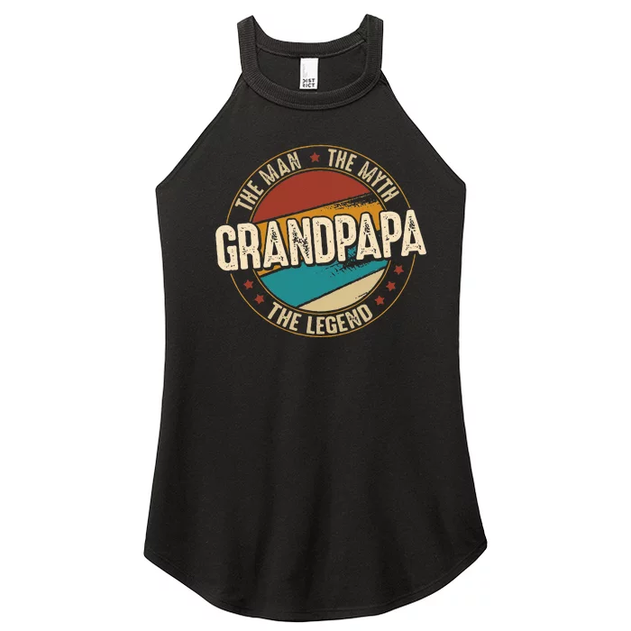 Grandpapa From Grandchildren Grandpapa Myth Legend Women’s Perfect Tri Rocker Tank