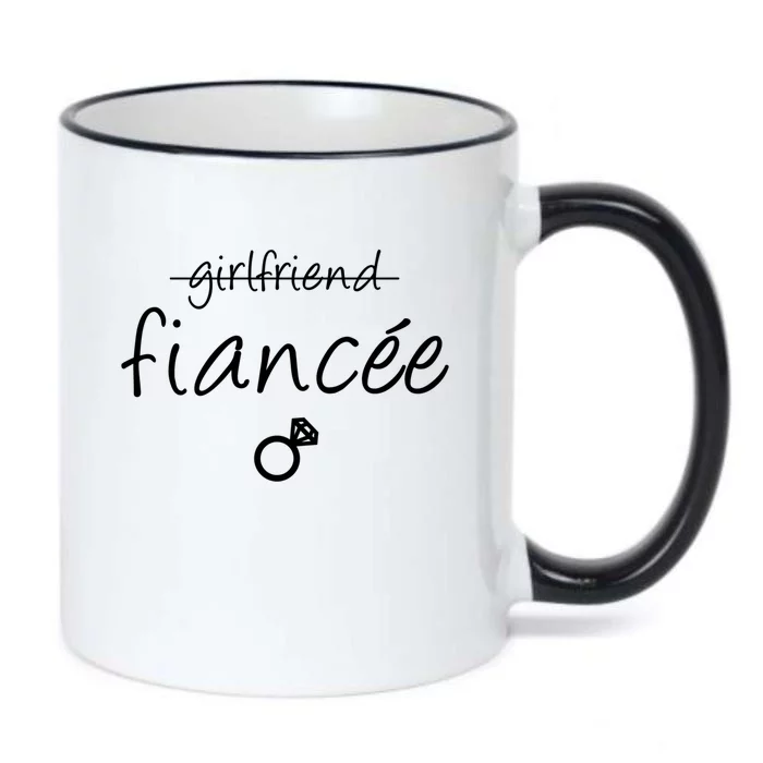 Girlfriend Fiancee Gift Fiance Engaget Party Gift Black Color Changing Mug