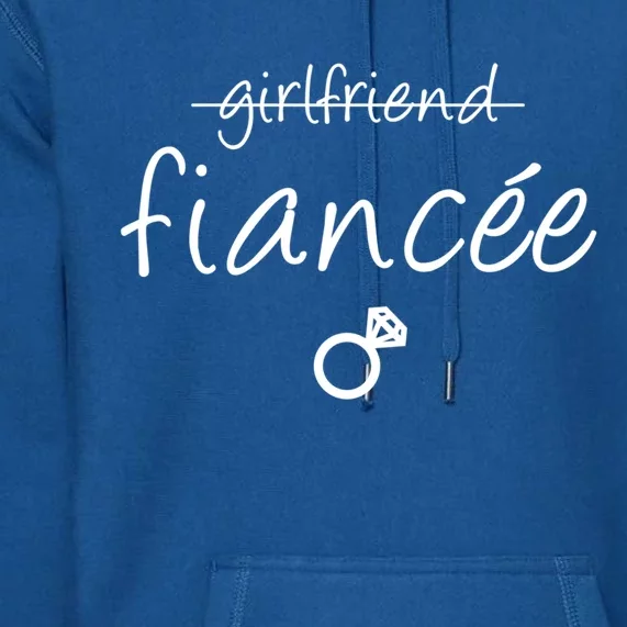 Girlfriend Fiancee Gift Fiance Engaget Party Gift Premium Hoodie