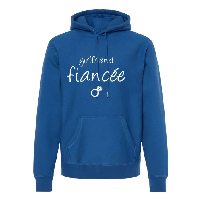 Girlfriend Fiancee Gift Fiance Engaget Party Gift Premium Hoodie