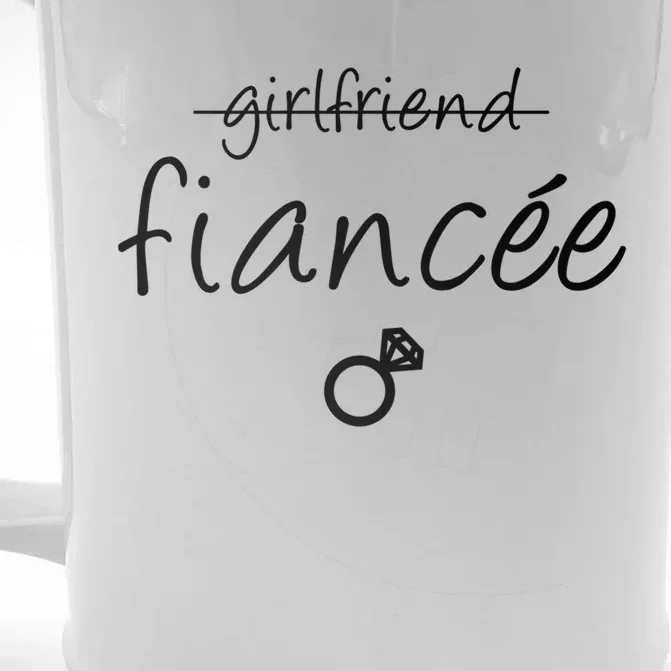 Girlfriend Fiancee Gift Fiance Engaget Party Gift Front & Back Beer Stein