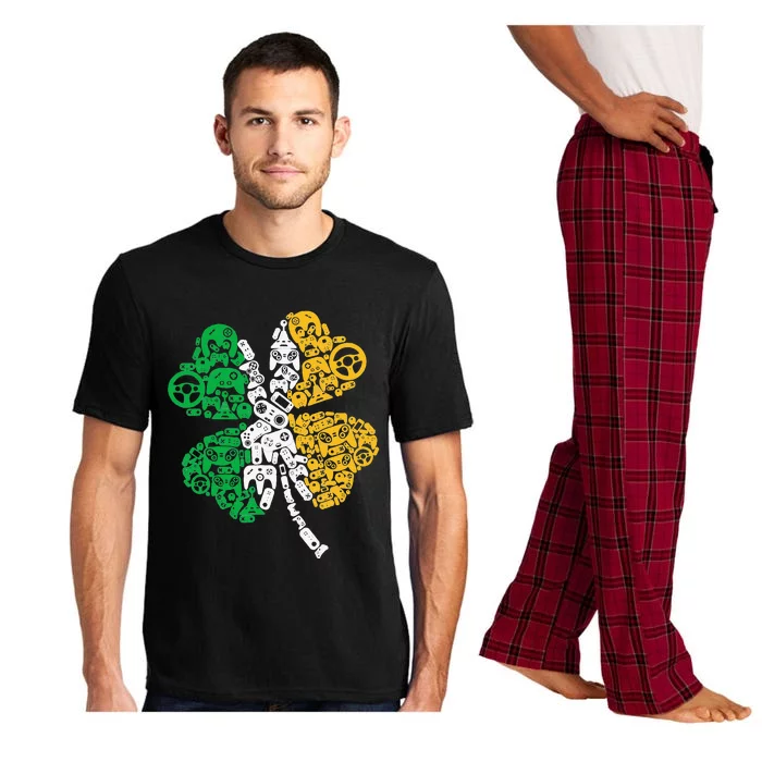 Gift for Gamer Shamrock St Patricks Day Irish Pajama Set