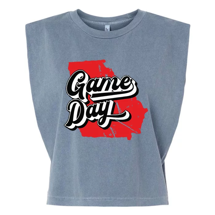 Georgia Football Game Day Vintage Garment-Dyed Women's Muscle Tee