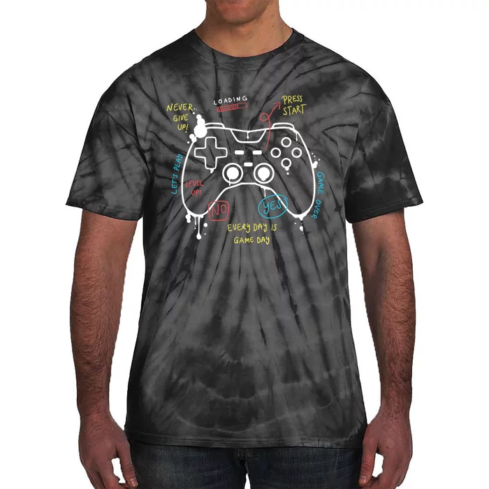 Gamer Funny Gaming Remote Everyday Is Game Day Tie-Dye T-Shirt