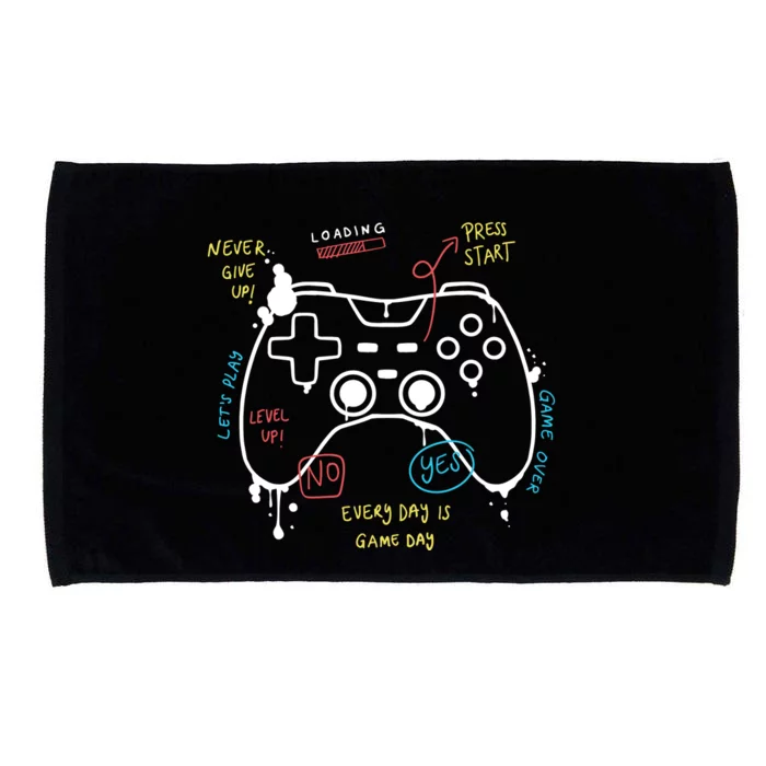 Gamer Funny Gaming Remote Everyday Is Game Day Microfiber Hand Towel