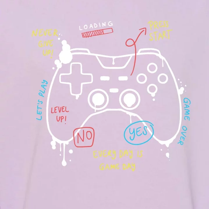 Gamer Funny Gaming Remote Everyday Is Game Day Garment-Dyed Sweatshirt