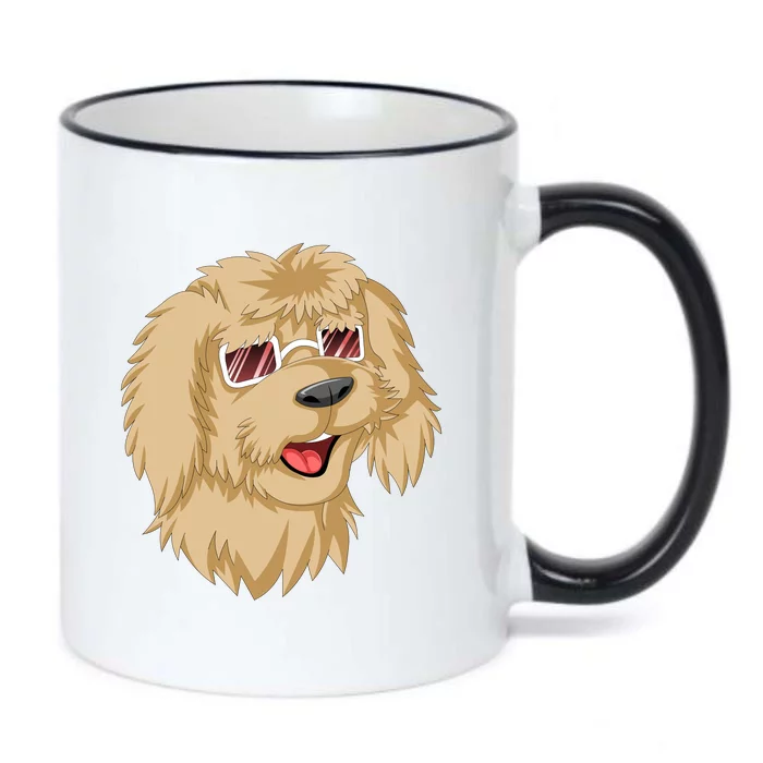 Goldendoodle Face Black Color Changing Mug