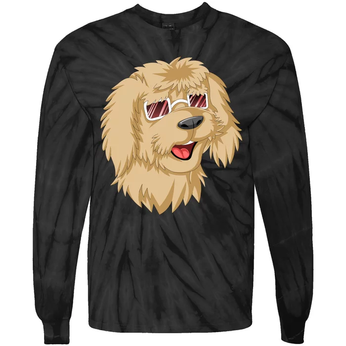 Goldendoodle Face Tie-Dye Long Sleeve Shirt